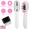 Electric Scalp Massage Comb Microcurrent Hair Brush Handheld Head Scratcher Massager Hair Oil Applicator with Vibration Micro-Current Mode Red & Blue