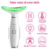 Anti Wrinkles Face Neck Massager Double Chin Reducer Face Neck Beauty Device Skin Care Tools with 3 Modes LED Vibration Heat EMS for Skin Care Tighten