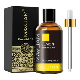 30ml Chamomile Pure Natural Essetial Oils Citronella Geranium Cedarwood Frankincense Eucalyptus Ginger Essential Oil Diffuser (NET WT: 30ml, Color: Lemon)