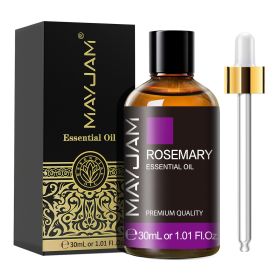 30ml Pure Natural Essential Oils Rose Lavender Jasmine Vanilla Eucalyptus Mint Sandalwood Lemon Cinnamon Tea Tree Essential Oil (NET WT: 30ml, Color: Rosemary)