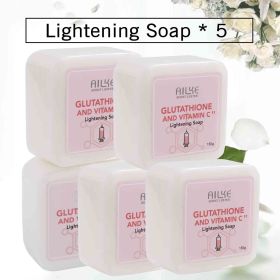 AILKE Vitamin C and Glutathione Skin Care Set, Antioxidant, Improve Rough Skin, Nourishing, Moisturizing Range for Face and Body (Color: Pack of 5 Soap)