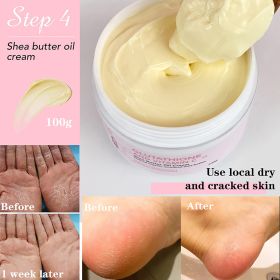 AILKE Vitamin C and Glutathione Skin Care Set, Antioxidant, Improve Rough Skin, Nourishing, Moisturizing Range for Face and Body (Color: shea butter cream)
