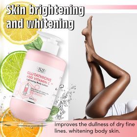 AILKE Vitamin C and Glutathione Skin Care Set, Antioxidant, Improve Rough Skin, Nourishing, Moisturizing Range for Face and Body (Color: Body Lotion)