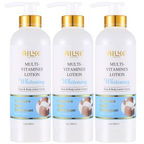 AILKE Multi-Vitamin Skin Care Set, Brightening, Moisturizing, Reduce Blemish, Skin Radiant Cosmetic Cream For Face & Body (Smell: 3 Bottle Lotion)