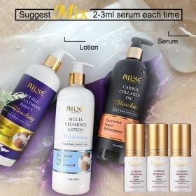 AILKE Super Bleaching Body Lotion,Black Spot Corrector,Use For Face And Body,Suitable For Black Skin,Korean Whitening Skin Care (Color: 6 in 1 set)